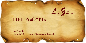 Lihi Zsófia névjegykártya
